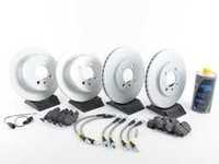 ES#3247695 - 34111160915KT17 - Performance Front And Rear Brake Service Kit - Featuring Meyle rotors, Hawk HPS pads and Stoptech Stainless Steel Brake Lines - Assembled By ECS - BMW