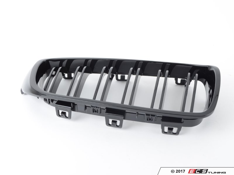 ECS - BM-0175-DS-GB - Dual Slats Blackout Grille Set - Gloss Black ...